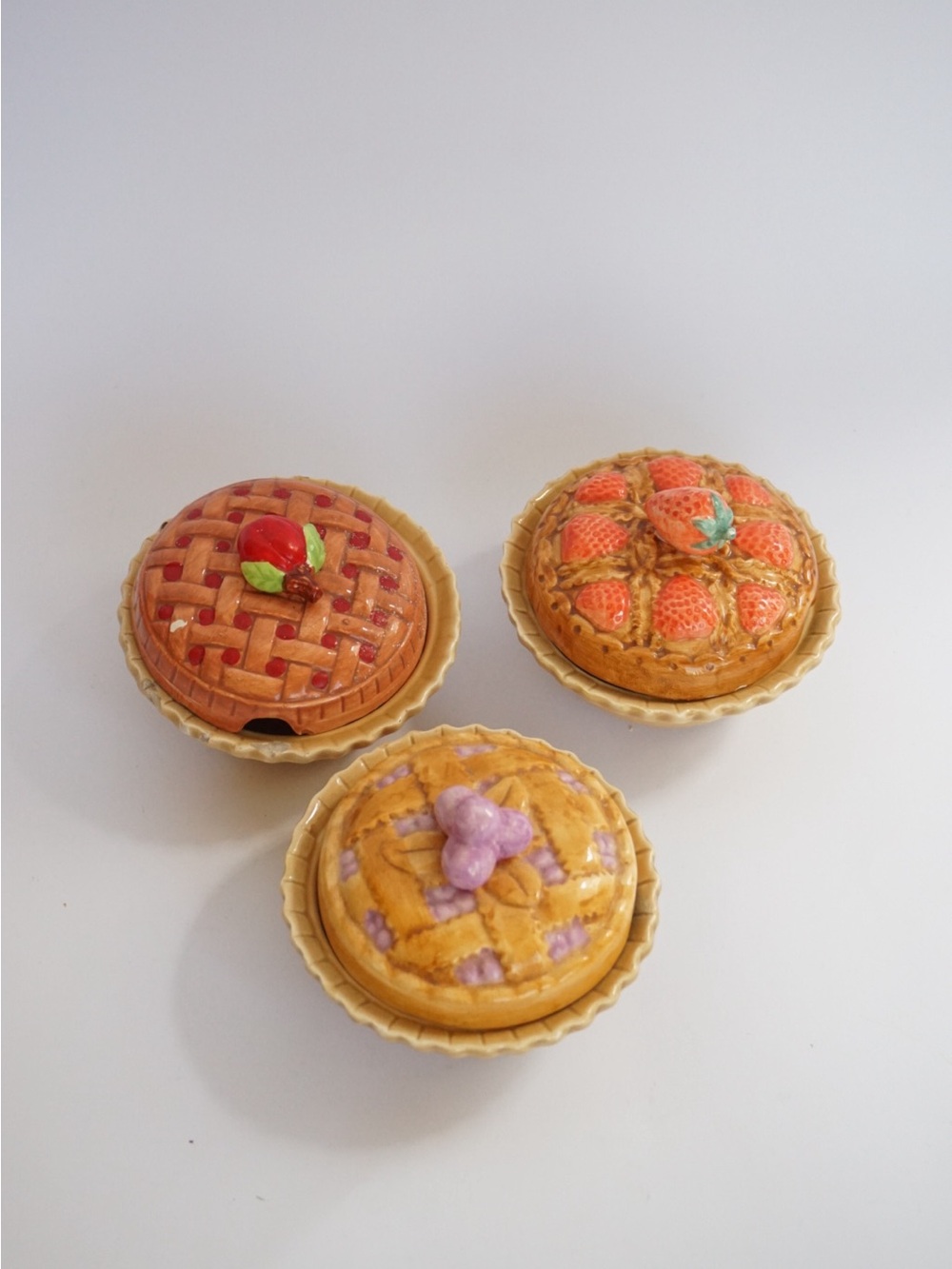 Vintage Atico 3pc Condiment Mini Pie Dish Serving Set